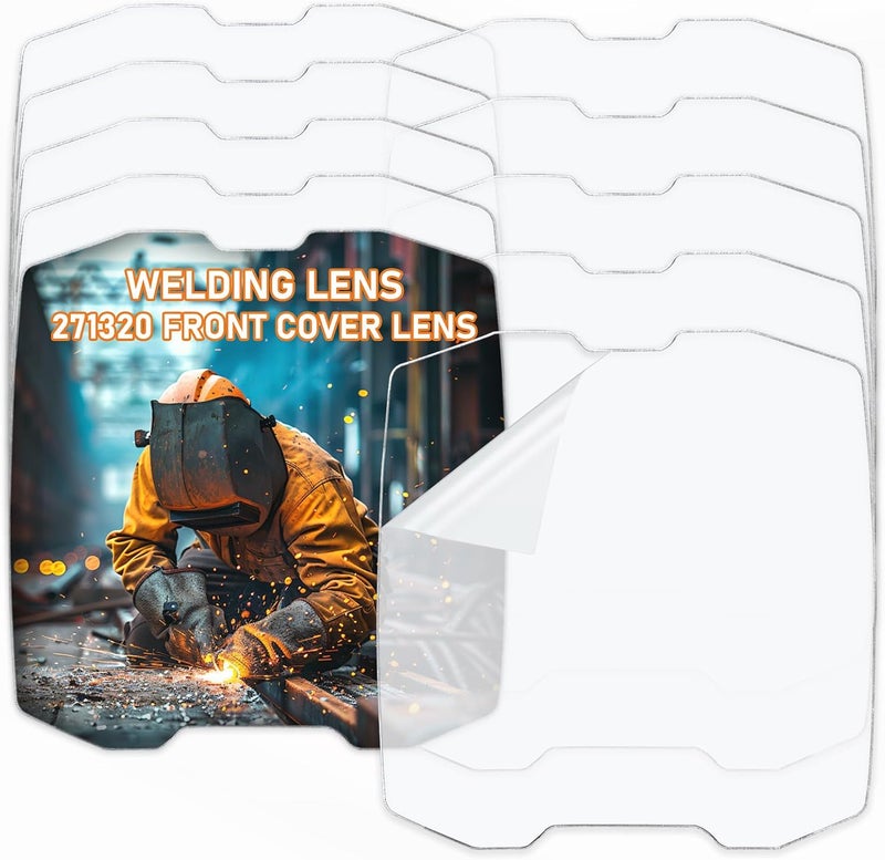OXING 10Pcs - 271320 Front Cover Lens for Digital Infinity Series Welding Helmet - High Clarity Replacement Welding Helmet Lens - Image 1